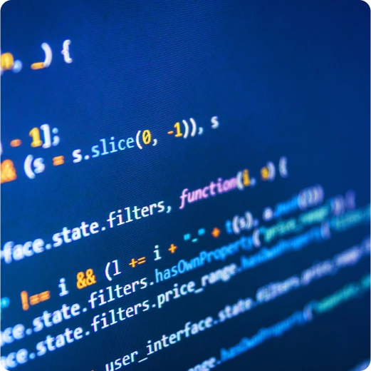 Lines of API code on the monitor screen
