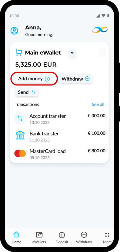 MiFinity Add Money
