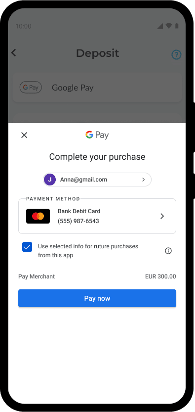 MiFinity Confirm Screen